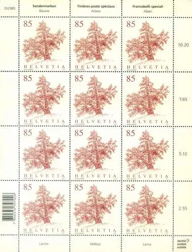 Fauna. Bäume 2021. 4 Miniblätter.