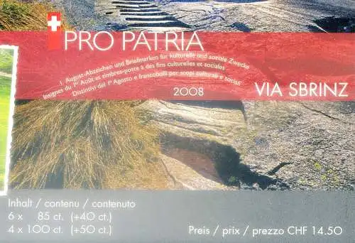 Pro Patria 2008. Libretto.
