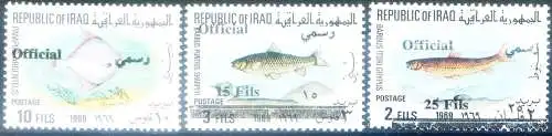 Service. Fauna. Fische. 1975 überdruckt.