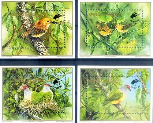 Fauna. Vögel 1990. 4 Zettel.