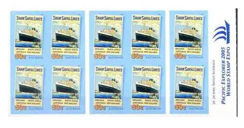 Australien. Pacific Explorer 2005. Kleinbogen.