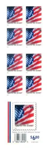 USA. USA. Flagge 2001. Kleinbogen.