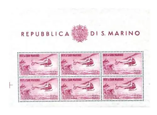 San Marino. Hubschrauber 1961.