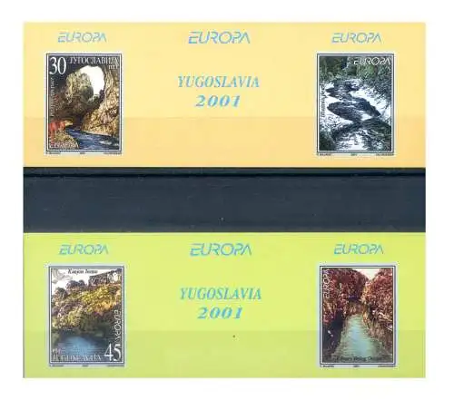 Jugoslawien. Europa 2001. 2 Hefte (vermutlich privat).