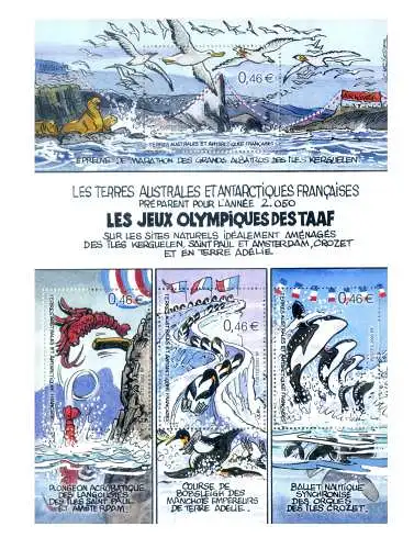 Französische australische und antarktische Gebiete (TAAF). Sport. Spiele der TAAF 2002. Blatt.