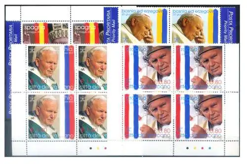 Vatikan. Reisen Johannes Pauls II. 2005. Viererblöcke.