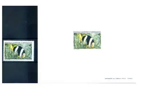 Neukaledonien. Fauna. Fische 1984. Serie + 2 Testkarten.