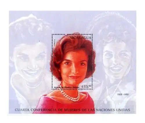 Nicaragua. Jacqueline Kennedy 1996. Blatt.