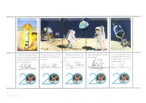 Turks- und Caicosinseln. Weltraumforschung 1990.
