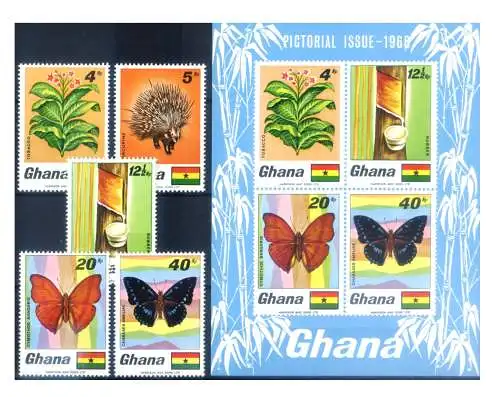 Ghana. Malerei 1968. Serie + Zettel.