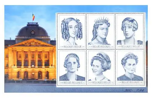 Belgien. Regine 2001. Blatt.