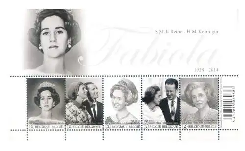 Belgien. Regina Fabiola 2015. Blatt.