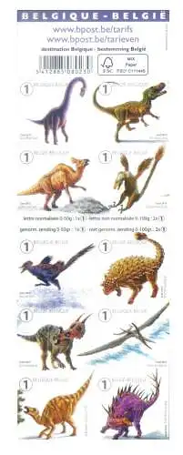 Belgien. Fauna. Dinosaurier 2015. Libretto.
