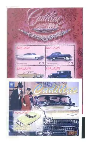 Malawi. Cadillac Automobile 2004. Serie + Zettel.