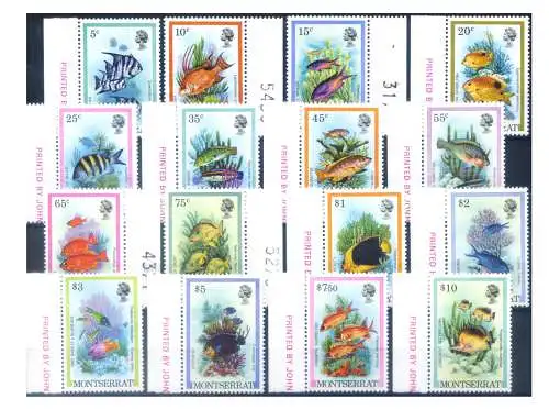 Montserrat. Definitiv. Fauna. Fische 1981.
