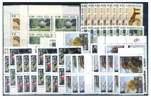 Costa Rica. UPAEP. Kleines Emissionsset 1989-1997.