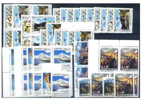 Bolivien. UPAEP. Kleines Emissionsset 1989-1998.