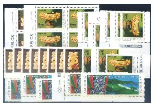 Brasilien. UPAEP. Kleines Emissionsset 1989-1998.