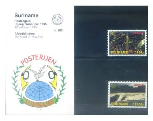 Suriname. UPAEP 1995. Präsentationspaket.