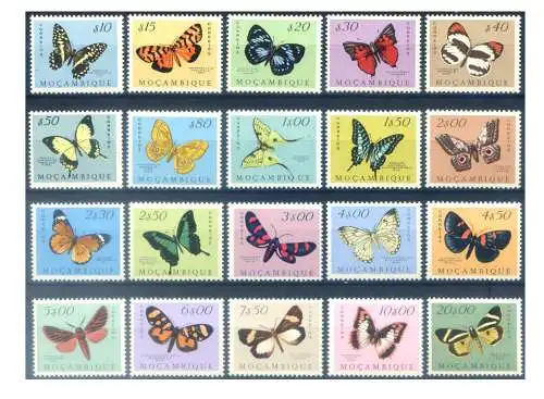 Mosambik. Definitiv. Fauna. Farfalle 1953.
