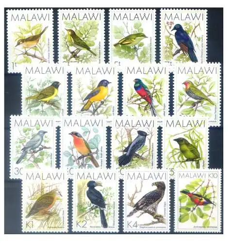 Malawi. Definitiv. Fauna. Vögel 1988.