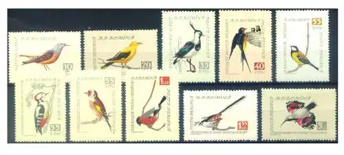 Rumänien. Fauna. Vögel 1959.