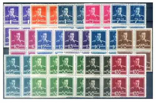 Rumänien. König Michel I 1940. 4er Blöcke.