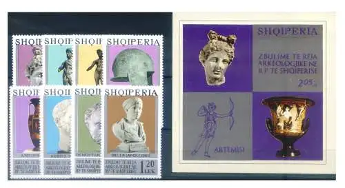 Albanien. Archäoilogie 1974. Serie + Zettel.