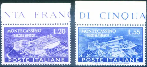 Italienische Republik. Abtei von Montecassino 1951.