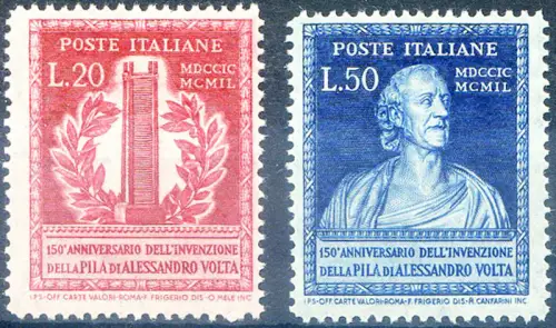 Italienische Republik. Alessandro Volta 1949.