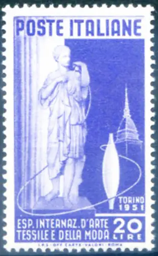 Italienische Republik. Textilkunst und Mode 1951.