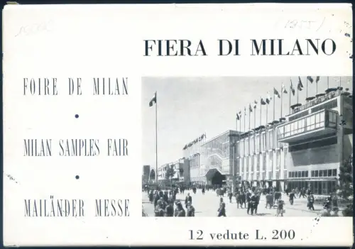 Italienische Republik. Fiera di Milano 1955. Komplettset mit 12 Postkarten, neu.