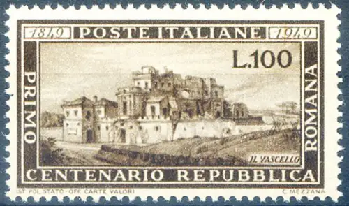 Italienische Republik. Römische Republik 1949.