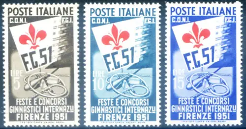 Italienische Republik. Sport. Gymnastik 1951.