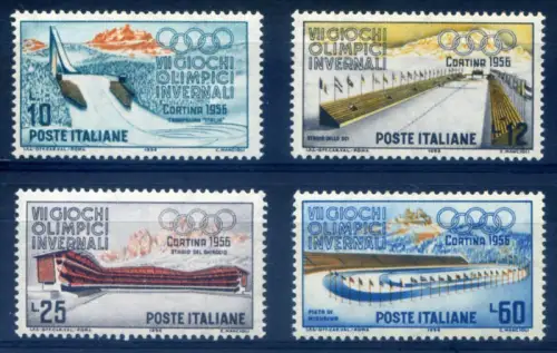 Italienische Republik. Sport. Olympische Spiele von Cortina 1956. Filigrane Sterne II.