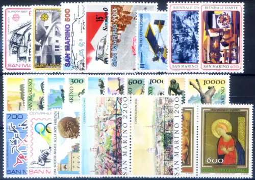 San Marino. Kompletter Jahrgang 1987.