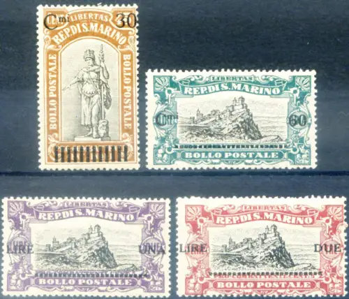 San Marino. Pro-Kämpfer. 1924 aufgedruckt. Linguellati.