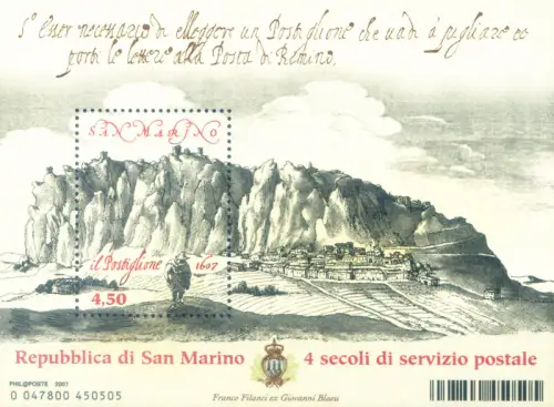 San Marino. Postdienst 2007. Blatt.