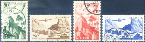 Algerien. Luftpost. Landschaften 1949-1953. Gebraucht.