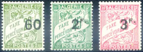 Algerien. Segnatasse. Aufgedruckt 1926-1928. Linguellati.