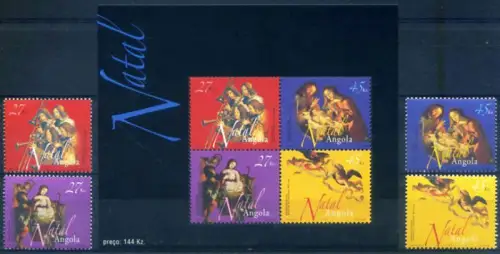 Angola. Weihnachten 2003. Serie + Zettel.