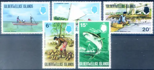 Gilbert und Ellice. Definitiv. Malerisch. Filigrane Sorte 1971-1972.