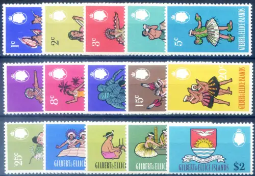 Gilbert und Ellice. Definitiv. Traditionelles Leben und Wappen 1968.