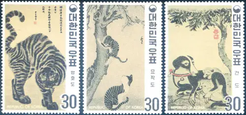 Korea. Süd. Gemälde der Yi-Dynastie 1970.