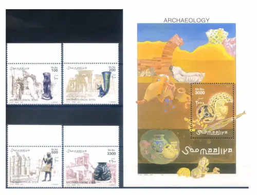 Somalia. Archäologische Stätten 2001. Serie + Zettel.