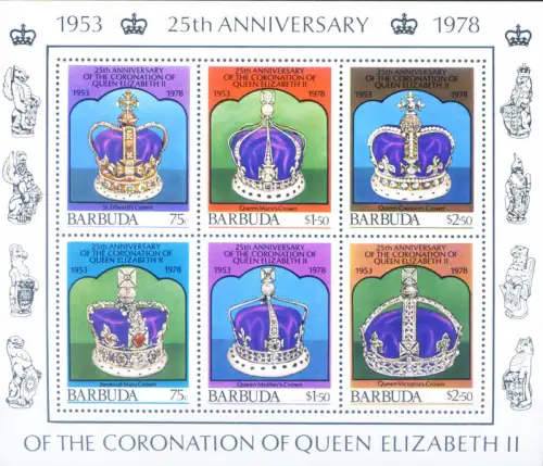 Barbuda. Königsfamilie 1978. Kleinbogen.