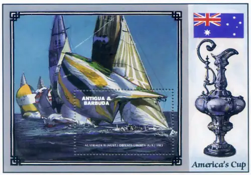 Antigua und Barbuda. Sport. Kerze 1987. Bogen.