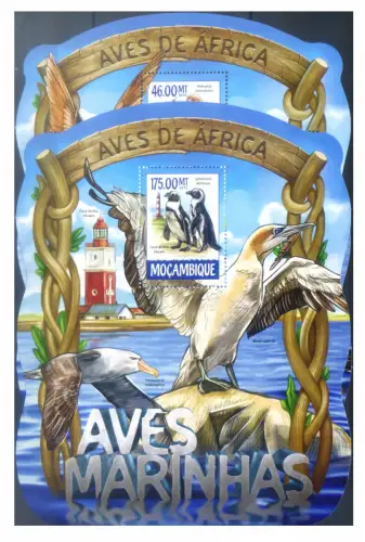 Mosambik. Fauna. Pinguine. Serie + Zettel.