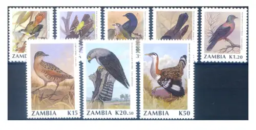 Sambia. Definitiv. Fauna. Vögel 1990.