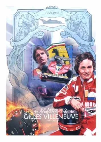 Mosambik. Sport. Motorsport. Gilles Villeneuve 2013. Blatt.